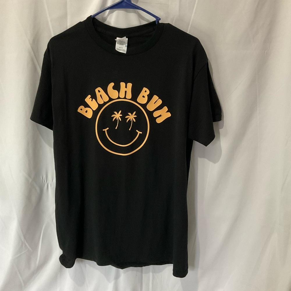 Beach Bum, Black Women’s T-Shirt Size Medium or MenuT-Shirt
